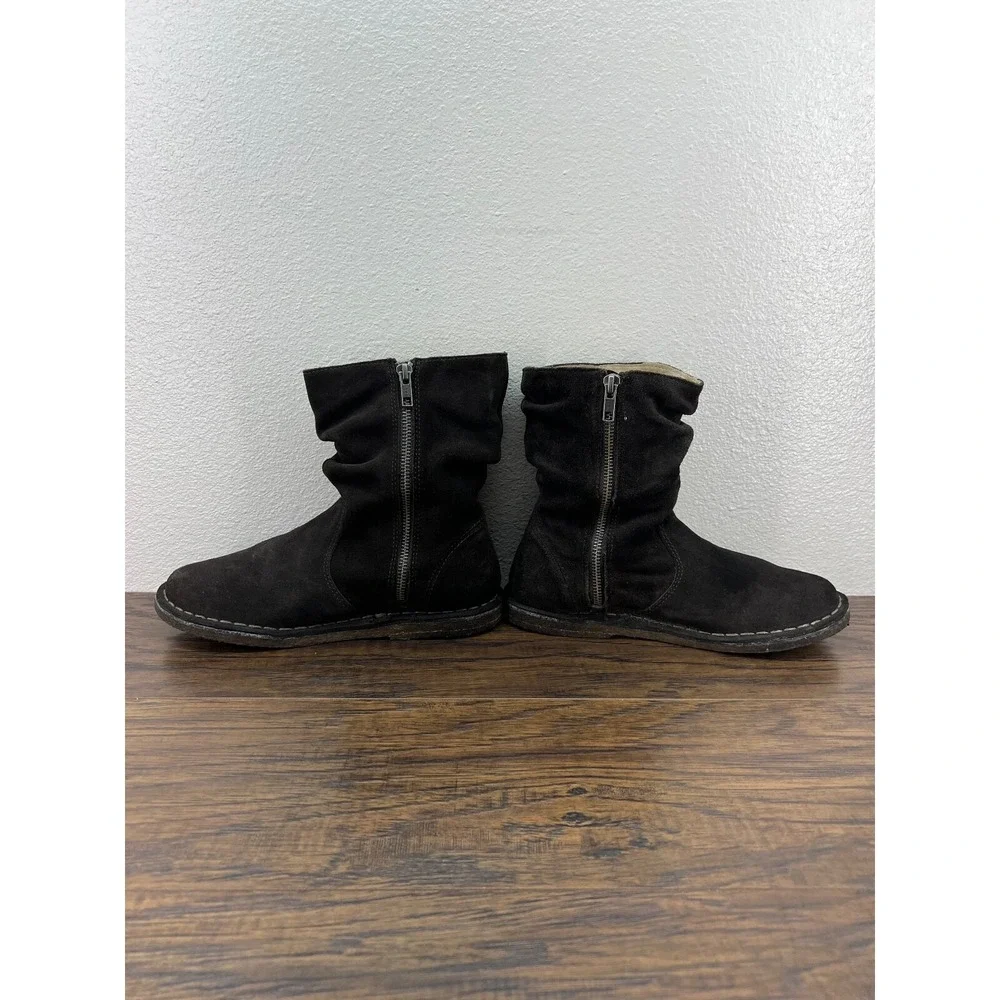 L.L.Bean Youth Girls Size 5 Brown Suede Zip Crepe Sole